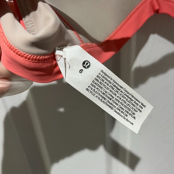 Sz 6 Lululemon Waterside Swim Top *C Cup - Picture 7 of 10